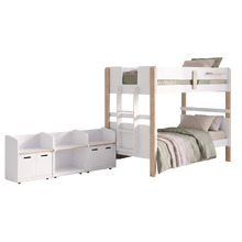Ethan Single Bunk Bed with Storage Units